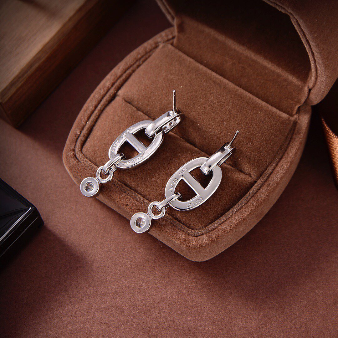 BOUCLES D'OREILLES DIANA HM CHAINE DIAMANT