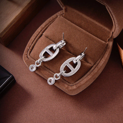 BOUCLES D'OREILLES DIANA HM CHAINE DIAMANT