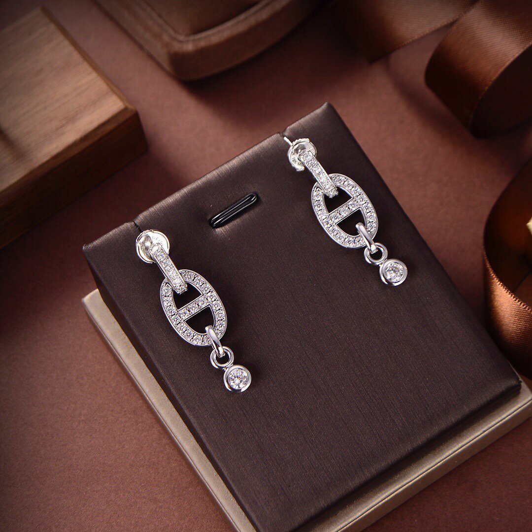 BOUCLES D'OREILLES DIANA HM CHAINE DIAMANT