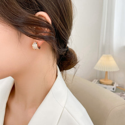 DIANA ZERO 1 DIAMOND PAVED EARRINGS