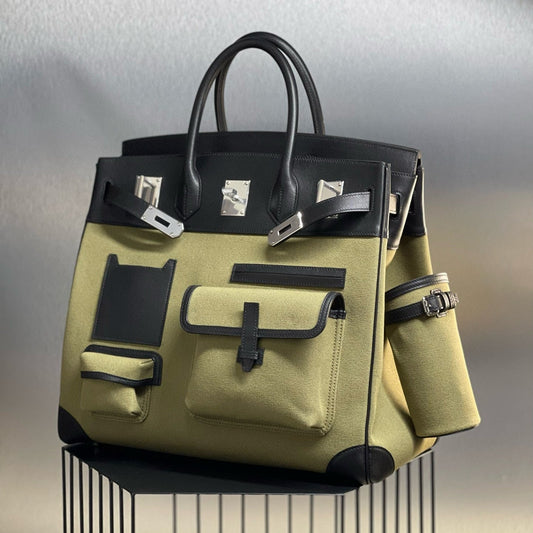 HM Birkin 40cm Hac Cargo Silver Hardware