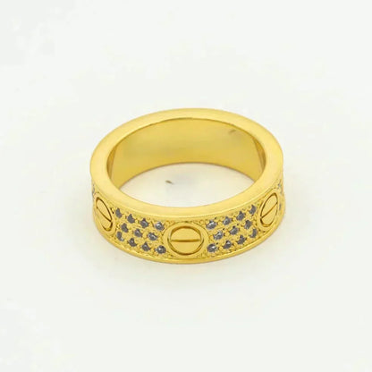 DIANA LOVE RING 6MM DIAMONDS PAVED