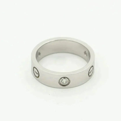 DIANA LOVE RING 5.5MM 3 DIAMONDS SILVER