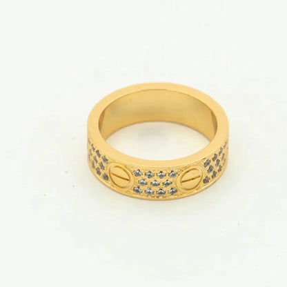 DIANA LOVE RING 6MM DIAMONDS PAVED
