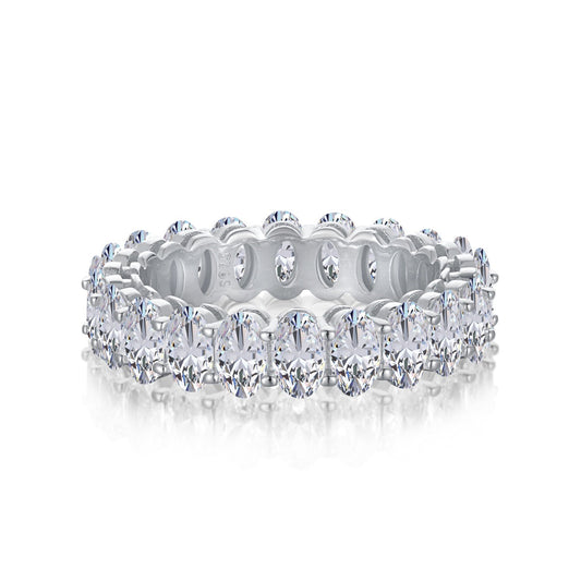 [HOT]Ornate Oval Cut Tennis Ring