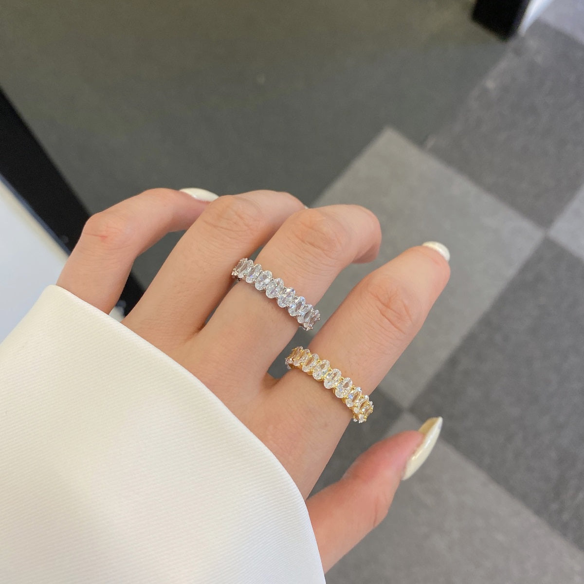 [HOT] Bague de tennis ovale ornée