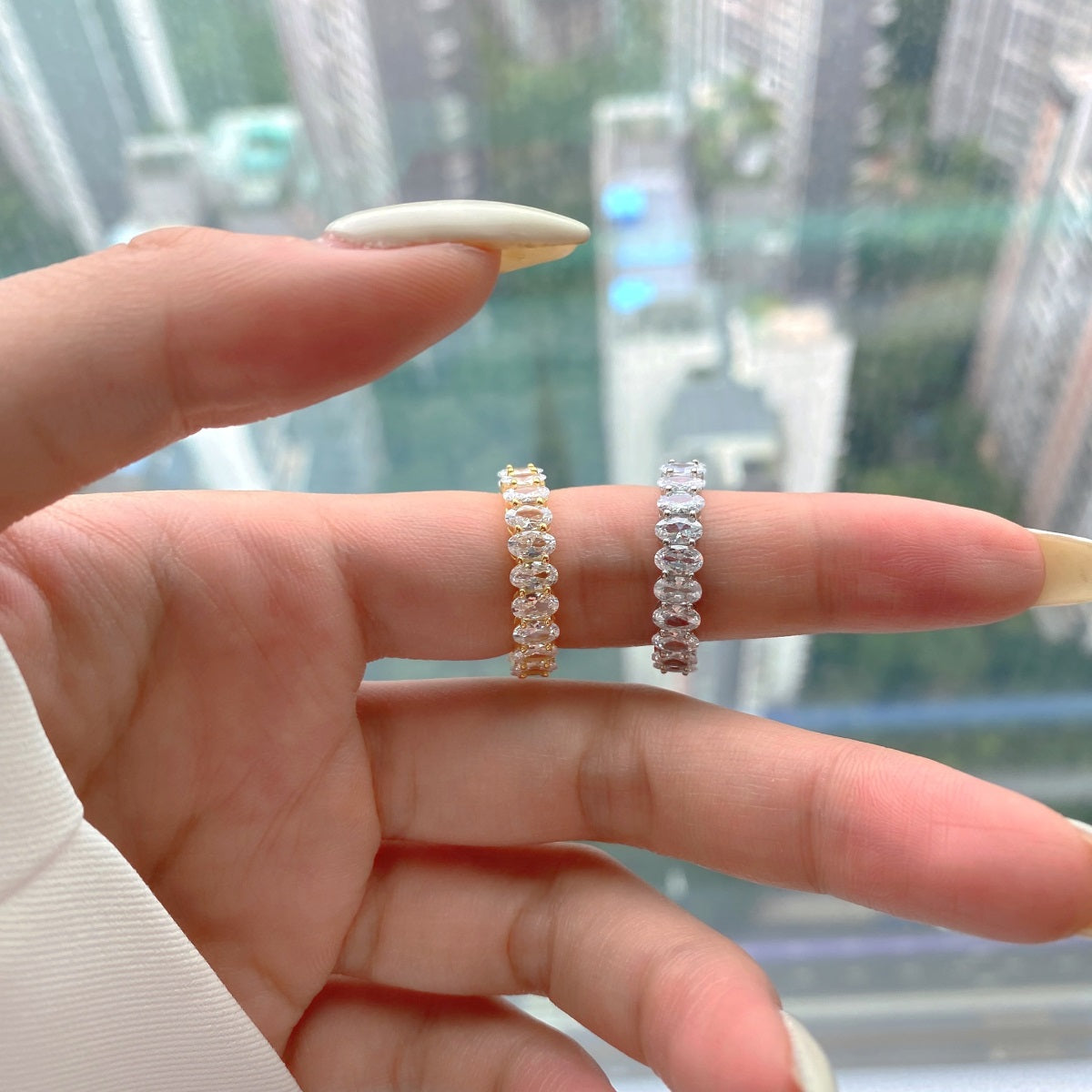 [HOT] Bague de tennis ovale ornée