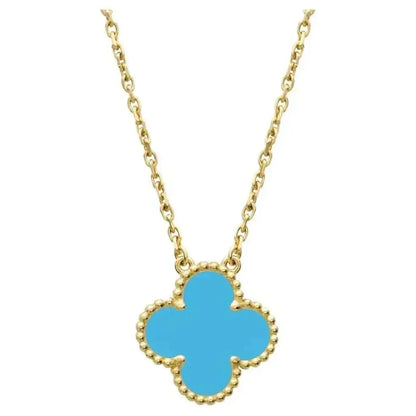 DIANA CLOVER 15MM VINTAGE TURQUOISE NECKLACE