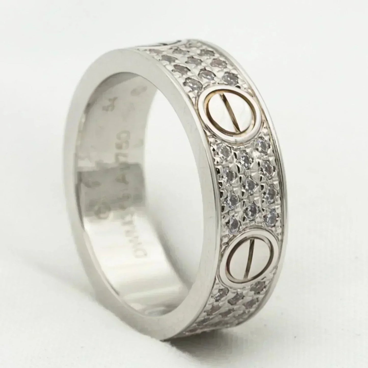 DIANA LOVE RING 6MM DIAMONDS PAVED