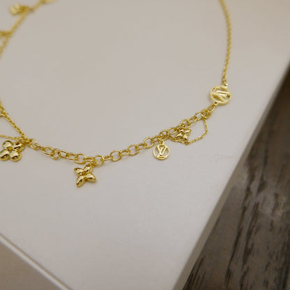 DIANA BLOOMING SUPPLE NECKLACE BRASS