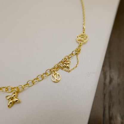 DIANA BLOOMING SUPPLE NECKLACE BRASS