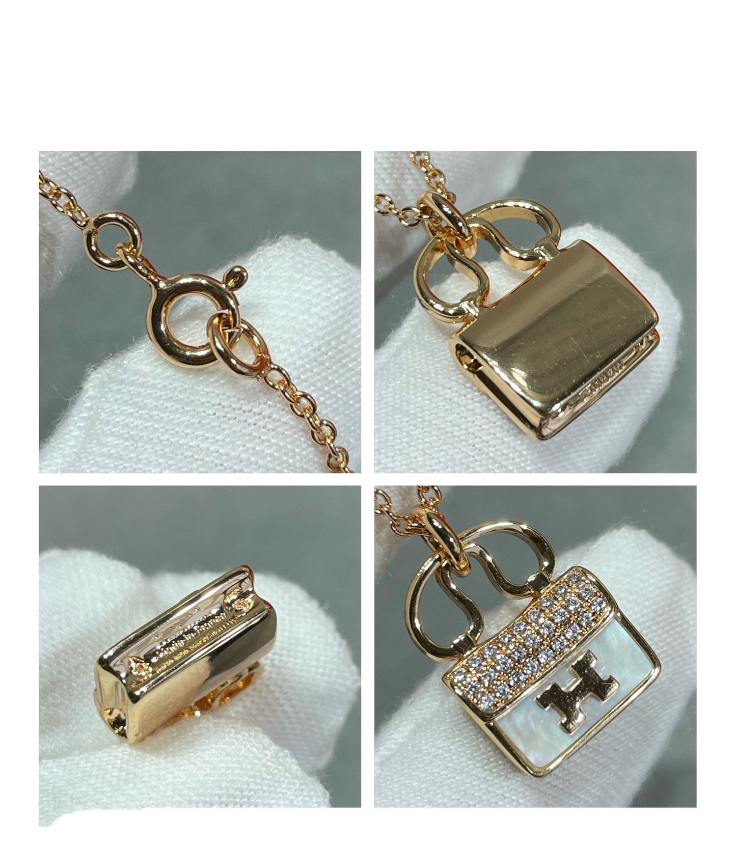 DIANA H CIRCE MOISSANITE PENDANT NECKLACE GOLD