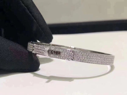DIANA HM KELLY BRACELET IN SILVER AND FULL PAVE DIAMOND