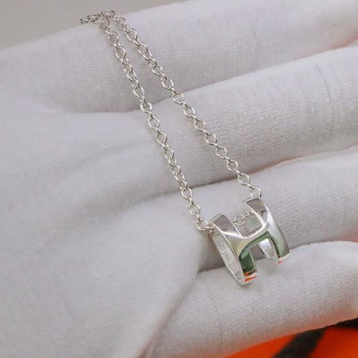 DIANA HM NECKLACE H LETTER OVAL SERIES