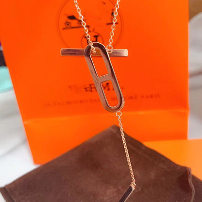 DIANA HM NECKLACE PLATINUM ROSE GOLD DIAMOND