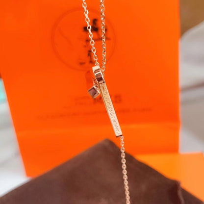 DIANA HM NECKLACE PLATINUM ROSE GOLD DIAMOND