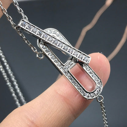 DIANA HM NECKLACE PLATINUM ROSE GOLD DIAMOND
