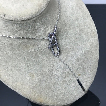 DIANA HM NECKLACE PLATINUM ROSE GOLD DIAMOND