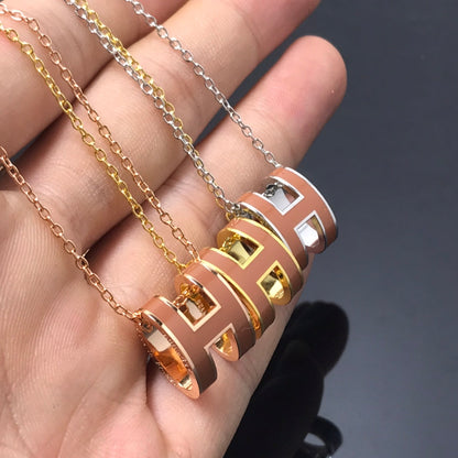 DIANA H NECKLACE BROWN
