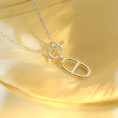 DIANA HM CHAINE D'ANCRE PENDANT NECKLACE STERLING SILVER