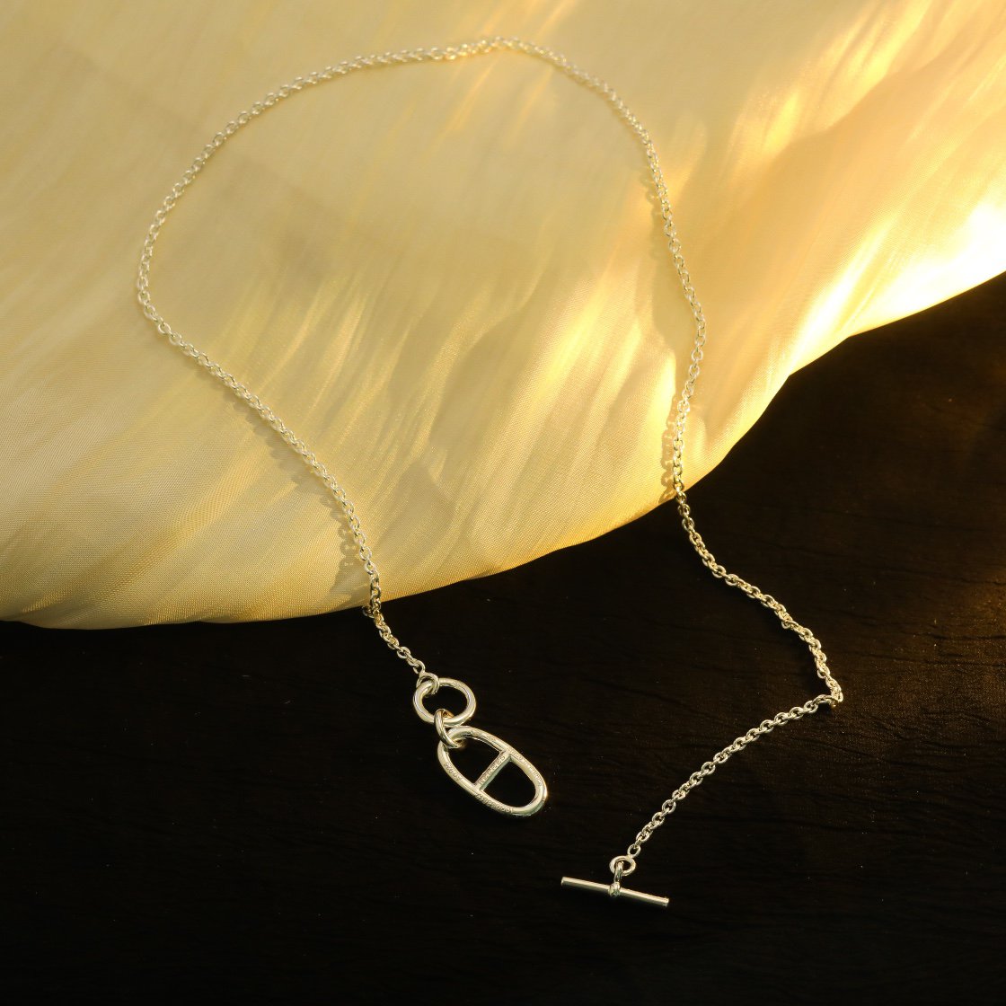 DIANA HM CHAINE D'ANCRE PENDANT NECKLACE STERLING SILVER