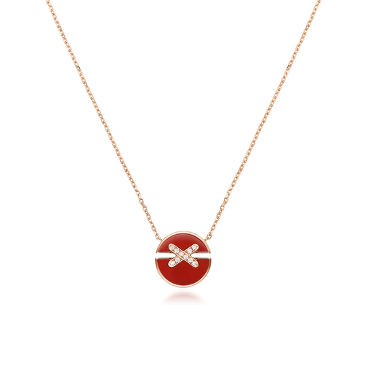 DIANA JEUX DE ROSE GOLD DIAMOND NECKLACE