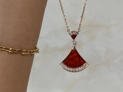 DIANA DREAM NECKLACE CARNELIAN DIAMOND
