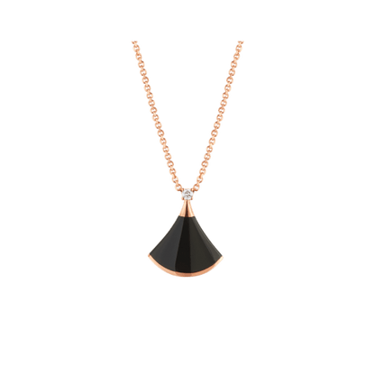 DIANA DREAM NECKLACE ONYX 1 DIAMOND