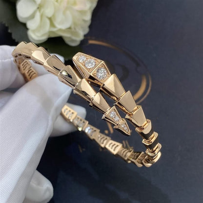DIANA SERPENTI BRACELET DIAMONDS PINK GOLD