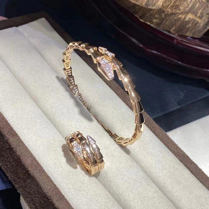 DIANA SERPENTI BRACELET DIAMONDS PINK GOLD