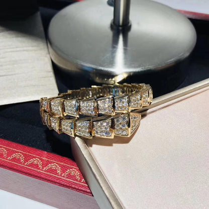 DIANA SERPENTI BRACELET 8MM GOLD DIAMOND