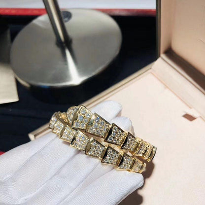 DIANA SERPENTI BRACELET 8MM GOLD DIAMOND