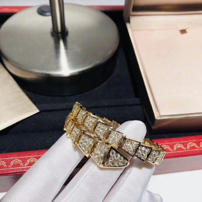 DIANA SERPENTI BRACELET 8MM GOLD DIAMOND