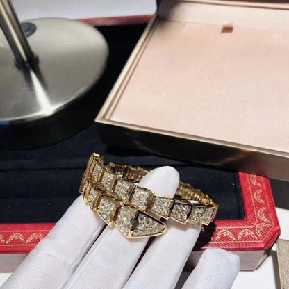 DIANA SERPENTI BRACELET 8MM GOLD DIAMOND