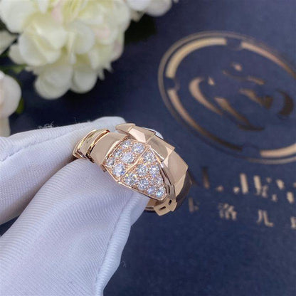 DIANA SERPENTI RING PINK GOLD DIAMOND