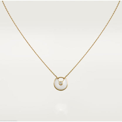DIANA AMULETTE ROSE GOLD MOP NECKLACE