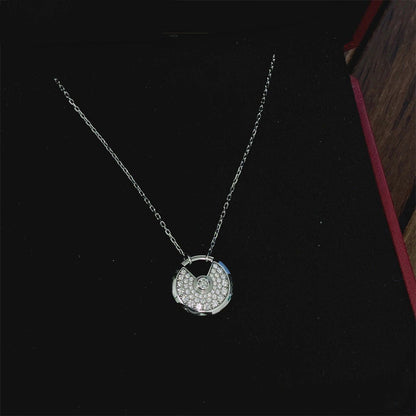 DIANA AMULETTE SILVER FULL DIAMOND NECKLACE