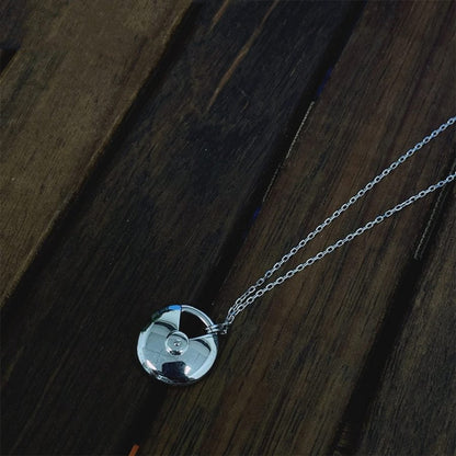 DIANA AMULETTE SILVER FULL DIAMOND NECKLACE