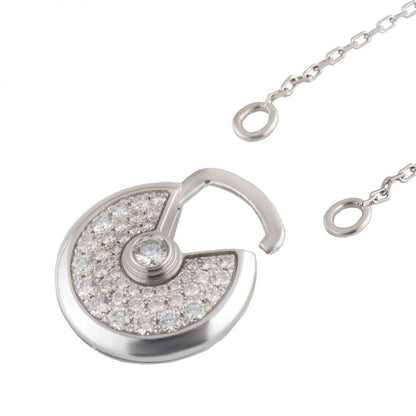 DIANA AMULETTE SILVER FULL DIAMOND NECKLACE