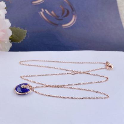 DIANA AMULETTE ROSE GOLD AGATE NECKLACE