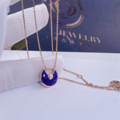 DIANA AMULETTE ROSE GOLD AGATE NECKLACE