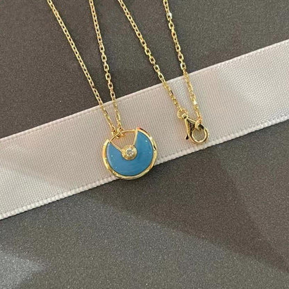 DIANA AMULETTE GOLD TURQUOISE NECKLACE