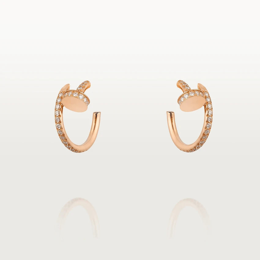 DIANA JUSTE EARRINGS 12.75MM PINK GOLD DIAMOND