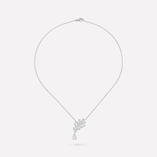 PLUME DE PEARL NECKLACE SILVER DIAMOND