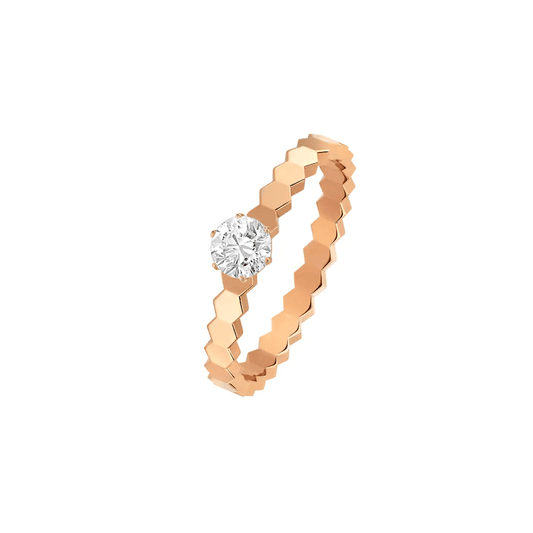 DIANA BEE LOVE RING PINK GOLD 1 DIAMOND