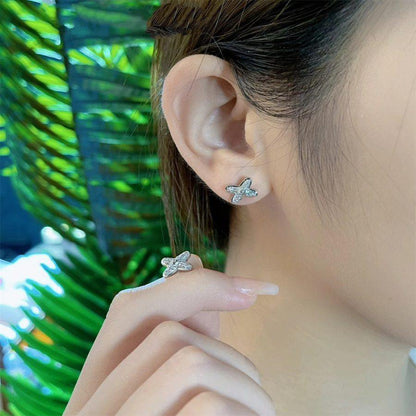 BOUCLES D'OREILLES DIANA JEUX DE ARGENT DIAMANT
