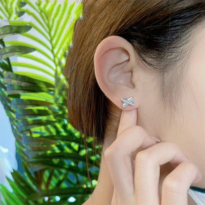 BOUCLES D'OREILLES DIANA JEUX DE ARGENT DIAMANT