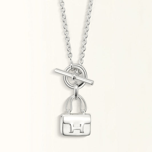 DIANA POP H PEDANT SILVER NECKLACE