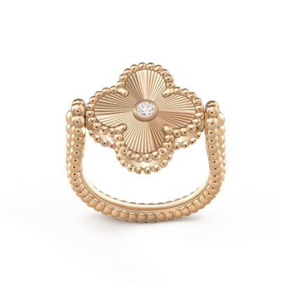 BAGUE EN OR ROSE RIVERSIBLE DIANA CLOVER