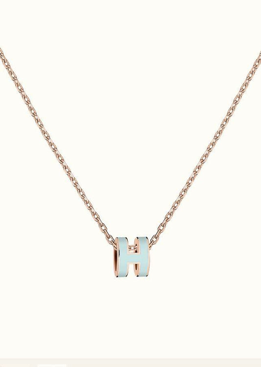 DIANA POP H LIGHT BLUE NECKLACE